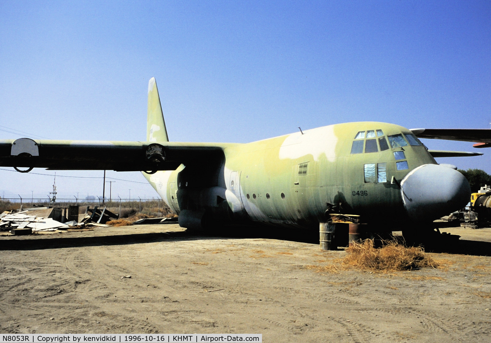 N8053R, Lockheed C-130A Hercules C/N 182-3104, At Hemet, used as a spares source.