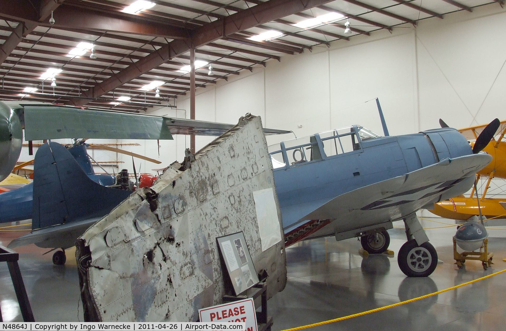 N4864J, Douglas SBD-4 Dauntless C/N 10518, Douglas SBD-4 Dauntless at the Yanks Air Museum, Chino CA