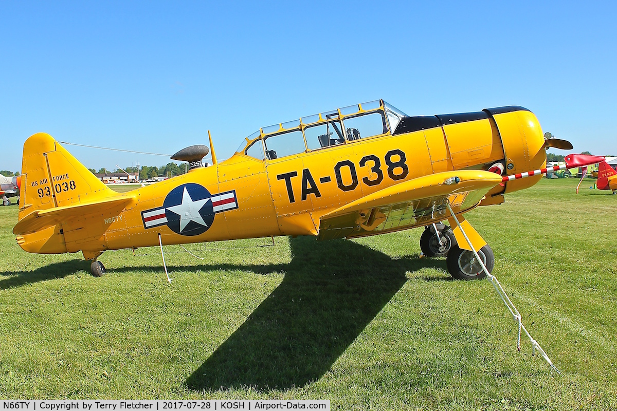 N66TY, North American T-6G Texan C/N 168-142, At 2017 EAA AirVenture at Oshkosh