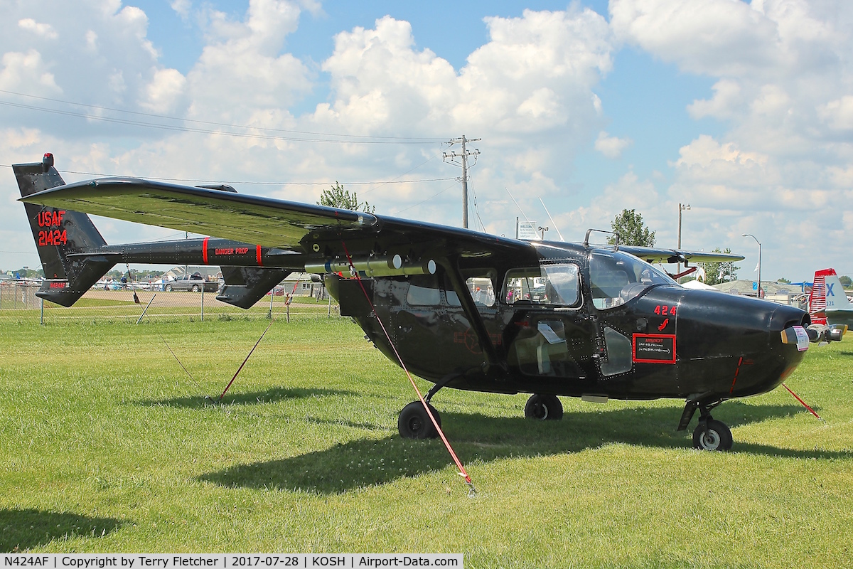 N424AF, 1967 Cessna O-2A Super Skymaster C/N 337M-0130, At 2017 EAA AirVenture at Oshkosh