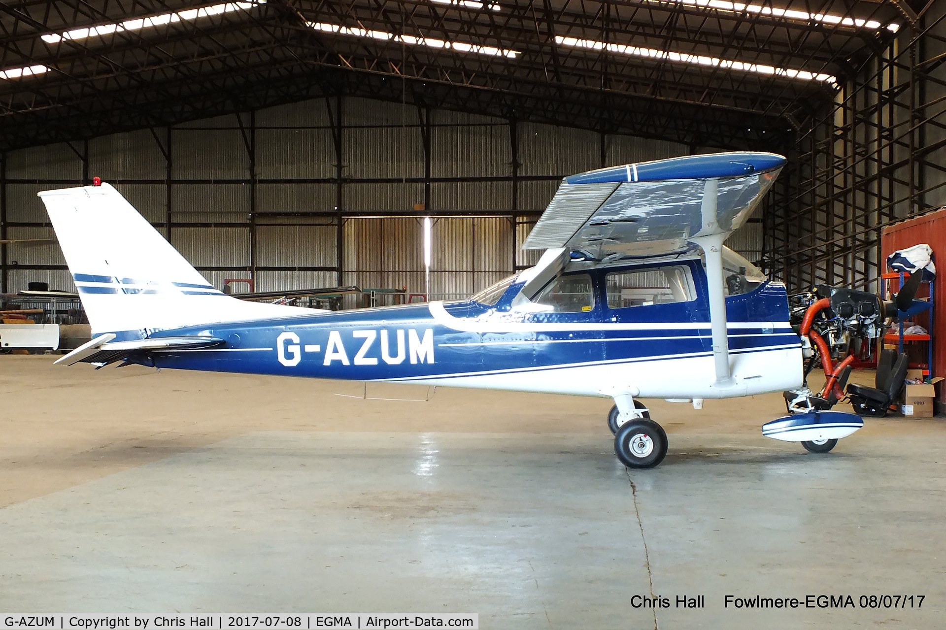 G-AZUM, 1972 Reims F172L Skyhawk C/N 0863, at Fowlmere