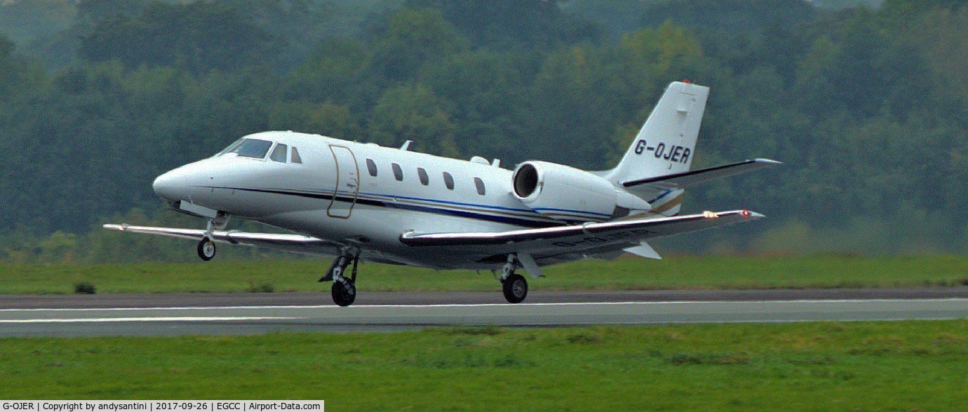 G-OJER, 2013 Cessna 560XL Citation XLS+ C/N 560-6148, just taken off