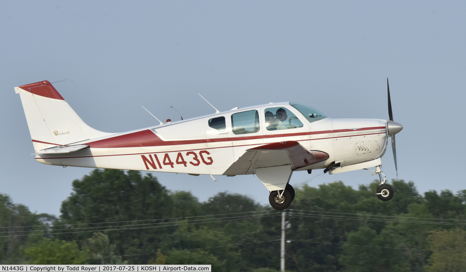 N1443G, 1962 Beech 35-B33 Debonair C/N CD-518, Airventure 2017