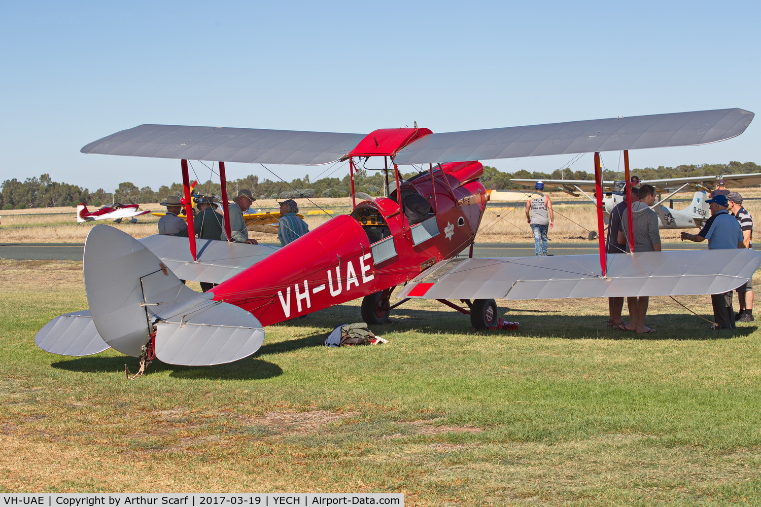 VH-UAE, 1925 De Havilland DH.60G Gipsy Moth C/N 192, AAAA Fly In 2017