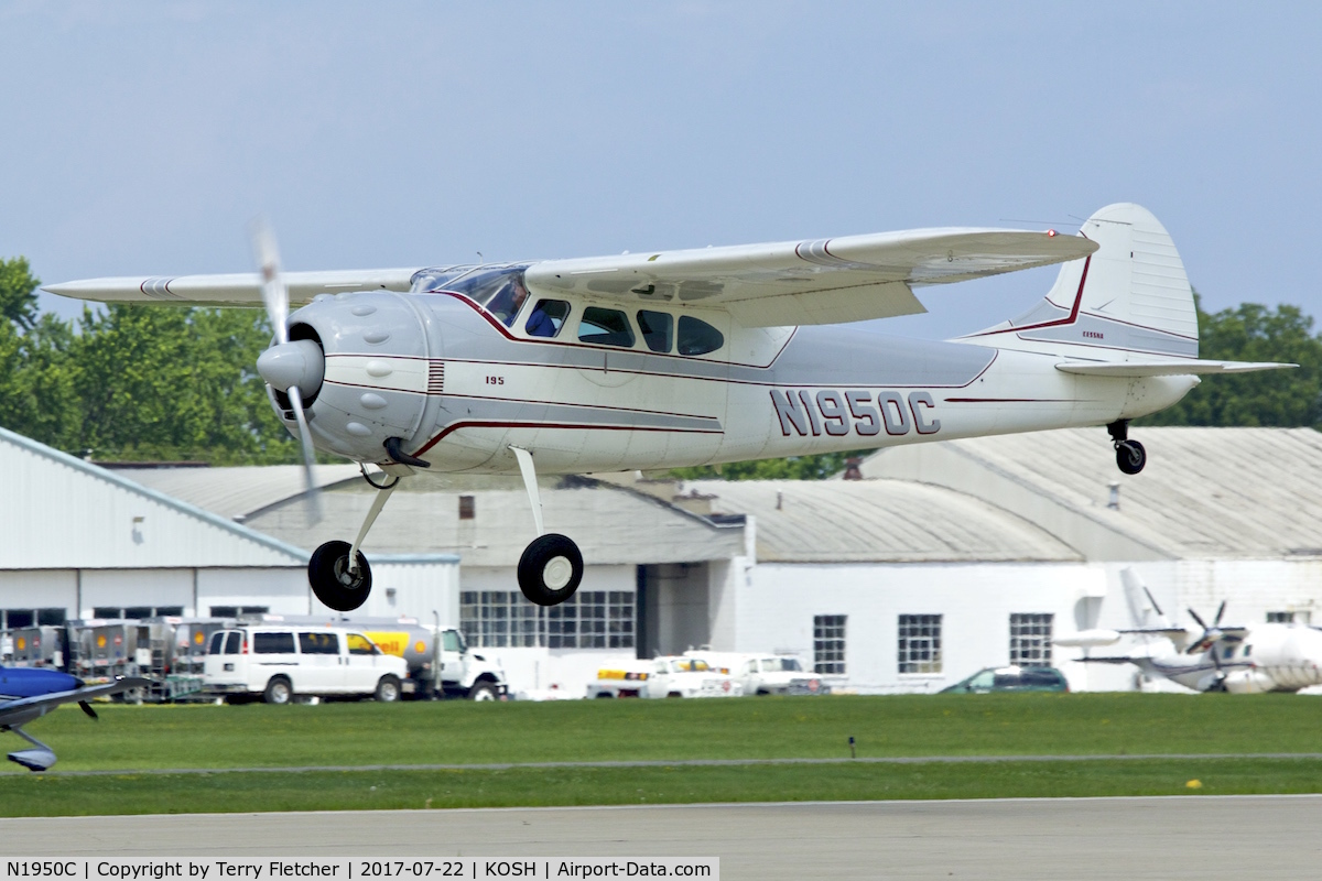 N1950C, 1954 Cessna 195B Businessliner C/N 16183, At 2017 EAA AirVenture at Oshkosh