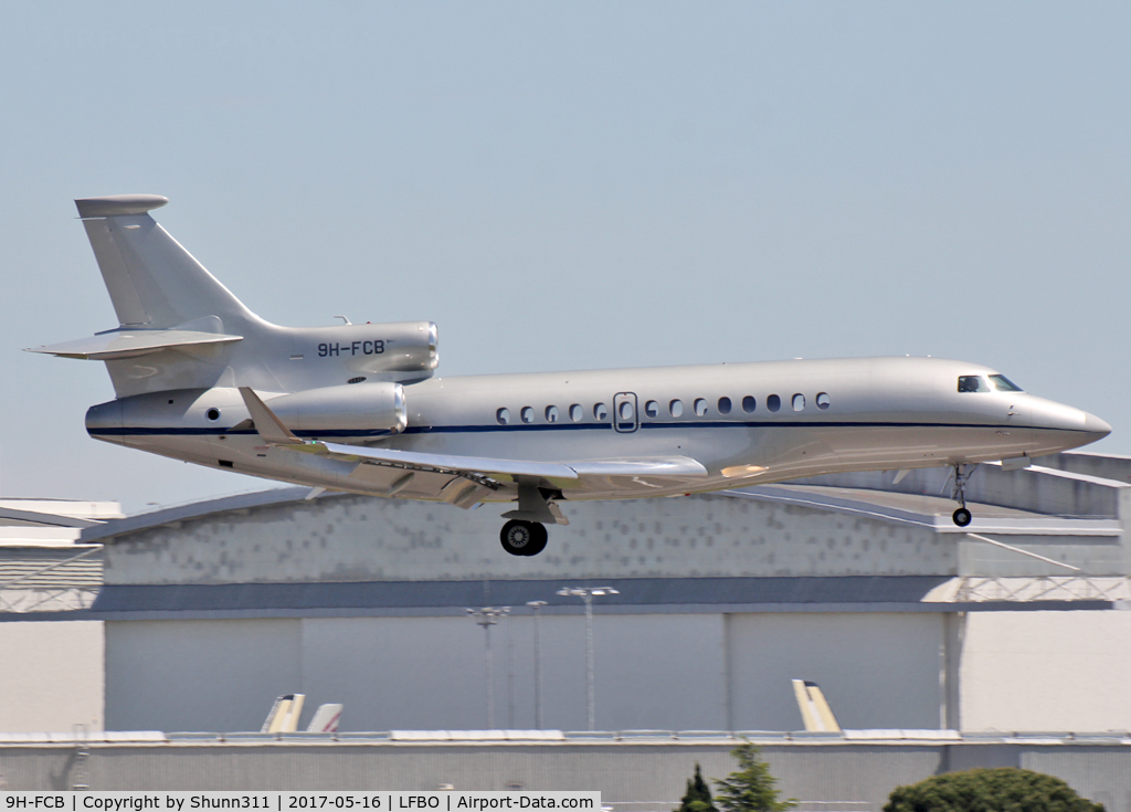 9H-FCB, 2008 Dassault Falcon 7X C/N 034, Landing rwy 14R