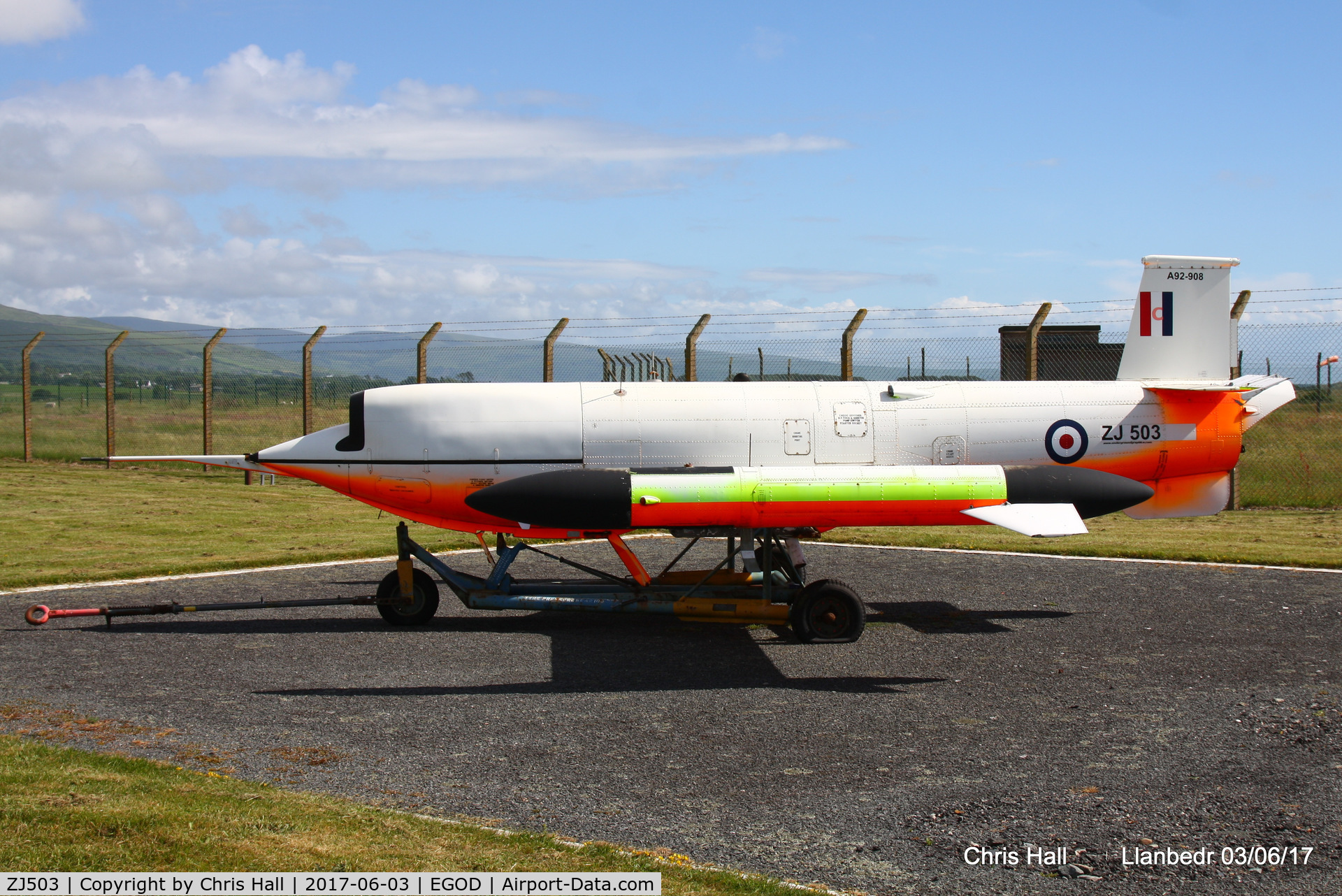 ZJ503, GAF Jindivik 900 Mk203B C/N A92-908, preserved at Llanbedr