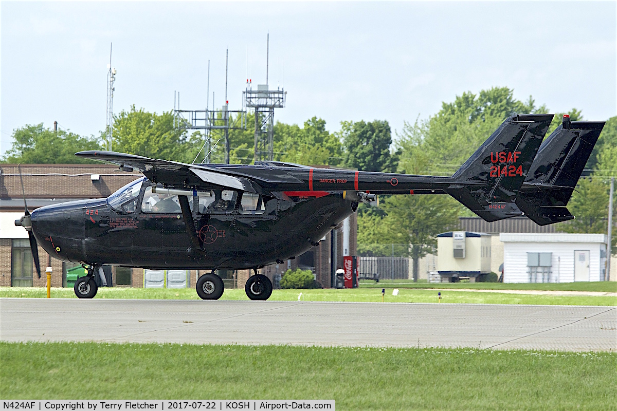 N424AF, 1967 Cessna O-2A Super Skymaster C/N 337M-0130, At 2017 EAA AirVenture at Oshkosh