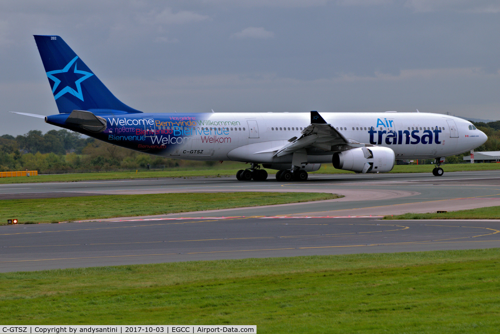 C-GTSZ, 2008 Airbus A330-243 C/N 971, just landed on runway [23R]