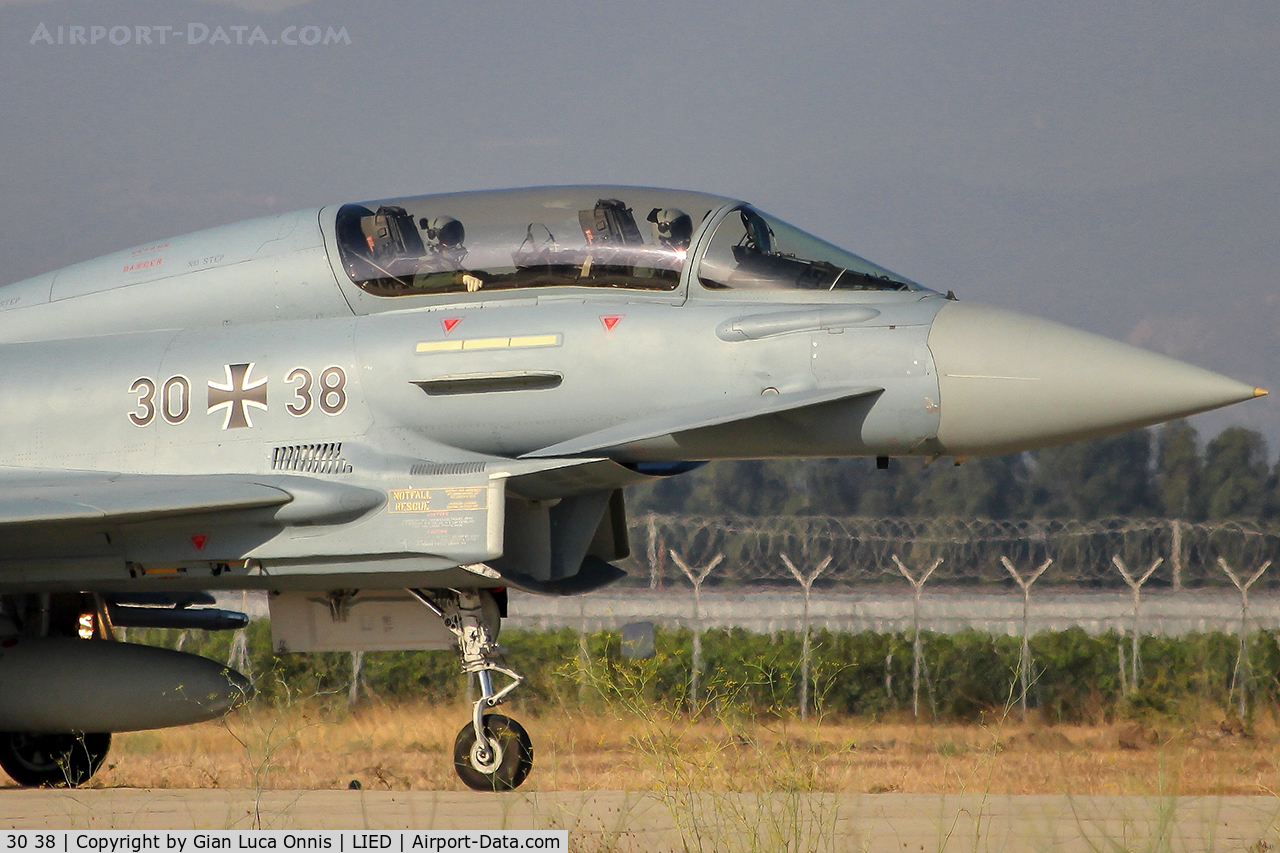 30 38, 2007 Eurofighter EF-2000 Typhoon T C/N GT014, TAXI WAY