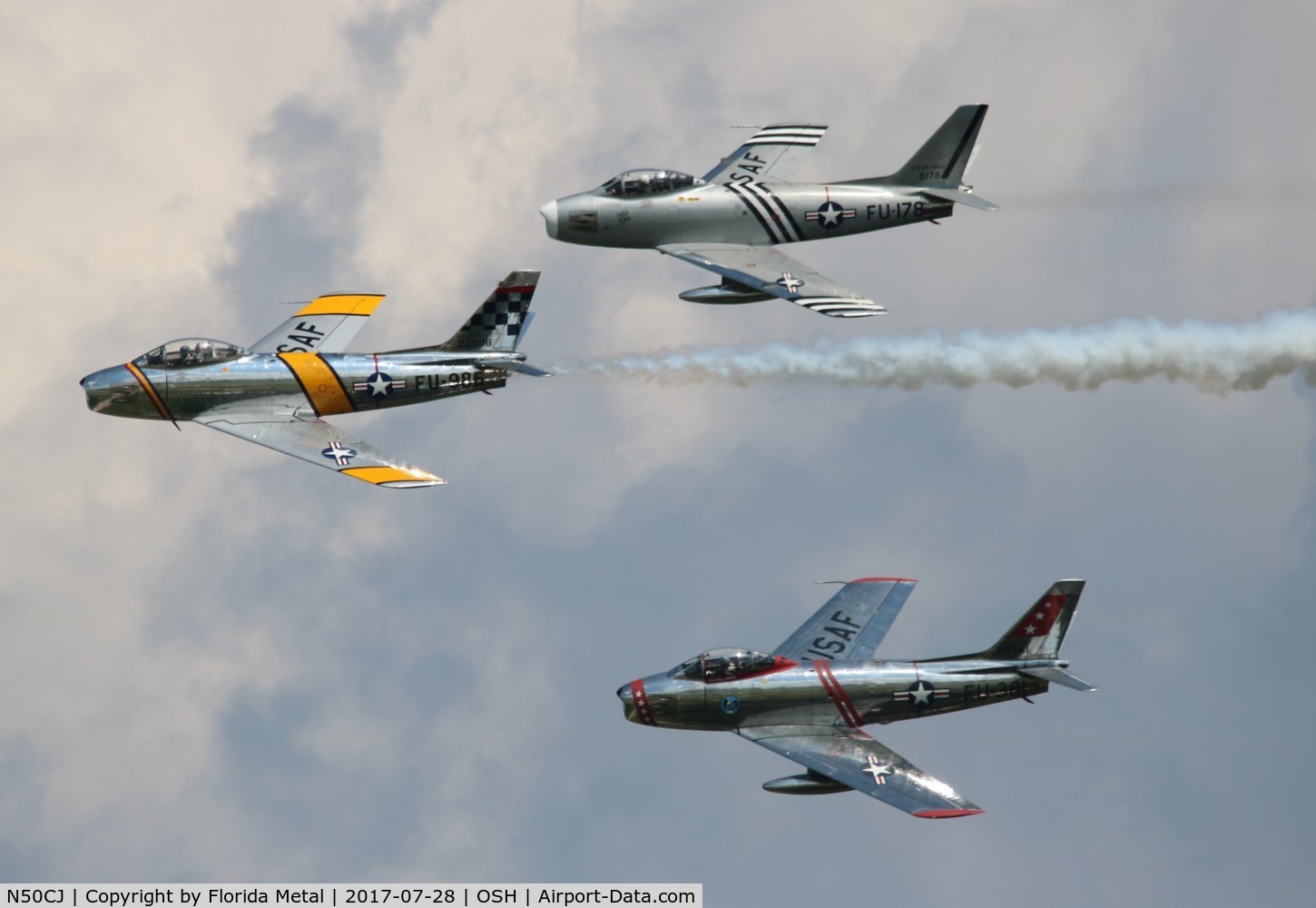 N50CJ, Canadair CL-13B Sabre 6 C/N 1490, F-86 Formation