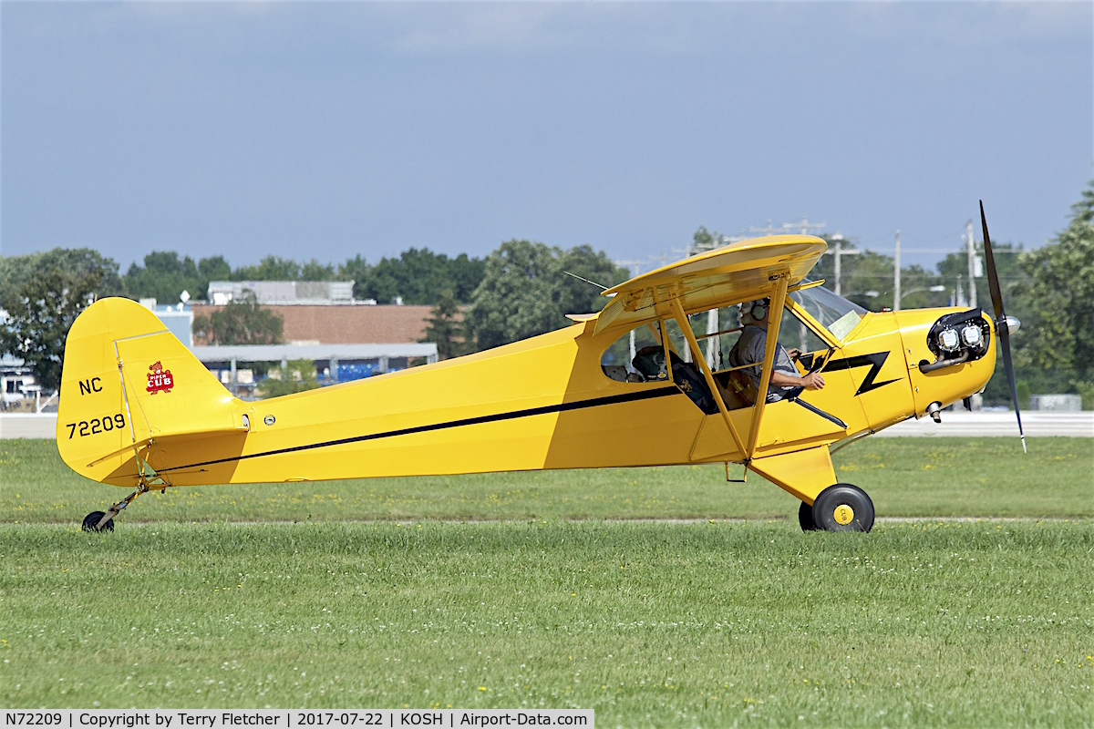 N72209, 1946 Piper J3C-65 Cub Cub C/N 17830, At 2017 EAA AirVenture at Oshkosh