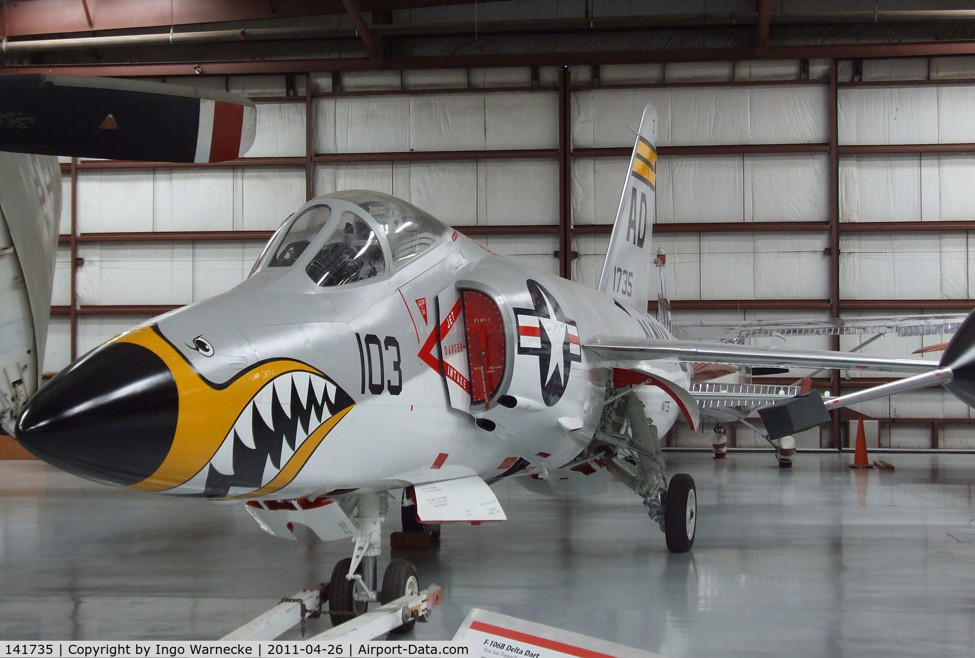 141735, Grumman F11F-1 Tiger C/N 52, Grumman F11F-1 Tiger at the Yanks Air Museum, Chino CA