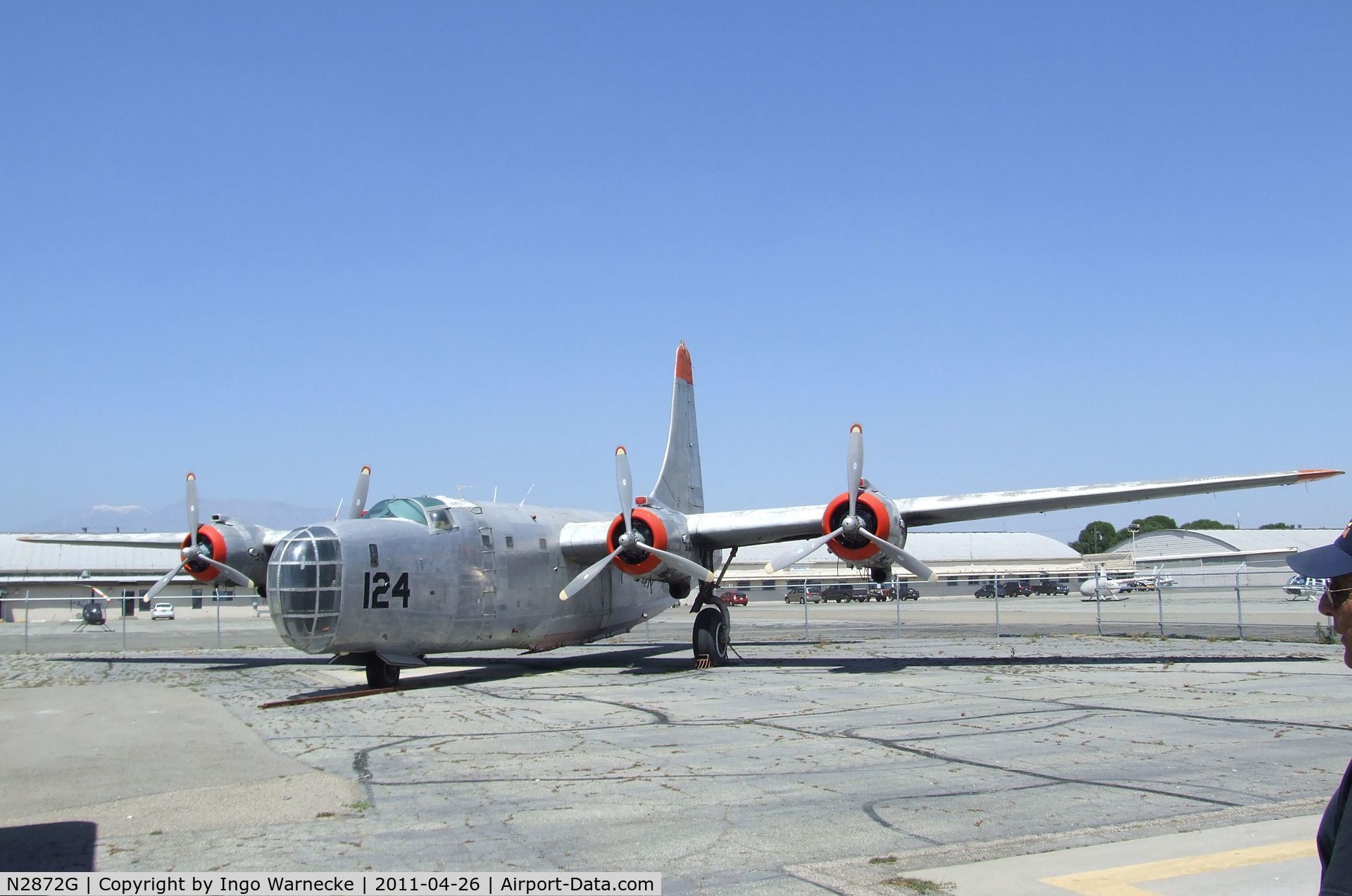 N2872G, Consolidated Vultee P4Y-2 Privateer C/N 66300, Consolidated PB4Y-2G Privateer (converted to water-bomber) at the Yanks Air Museum, Chino CA