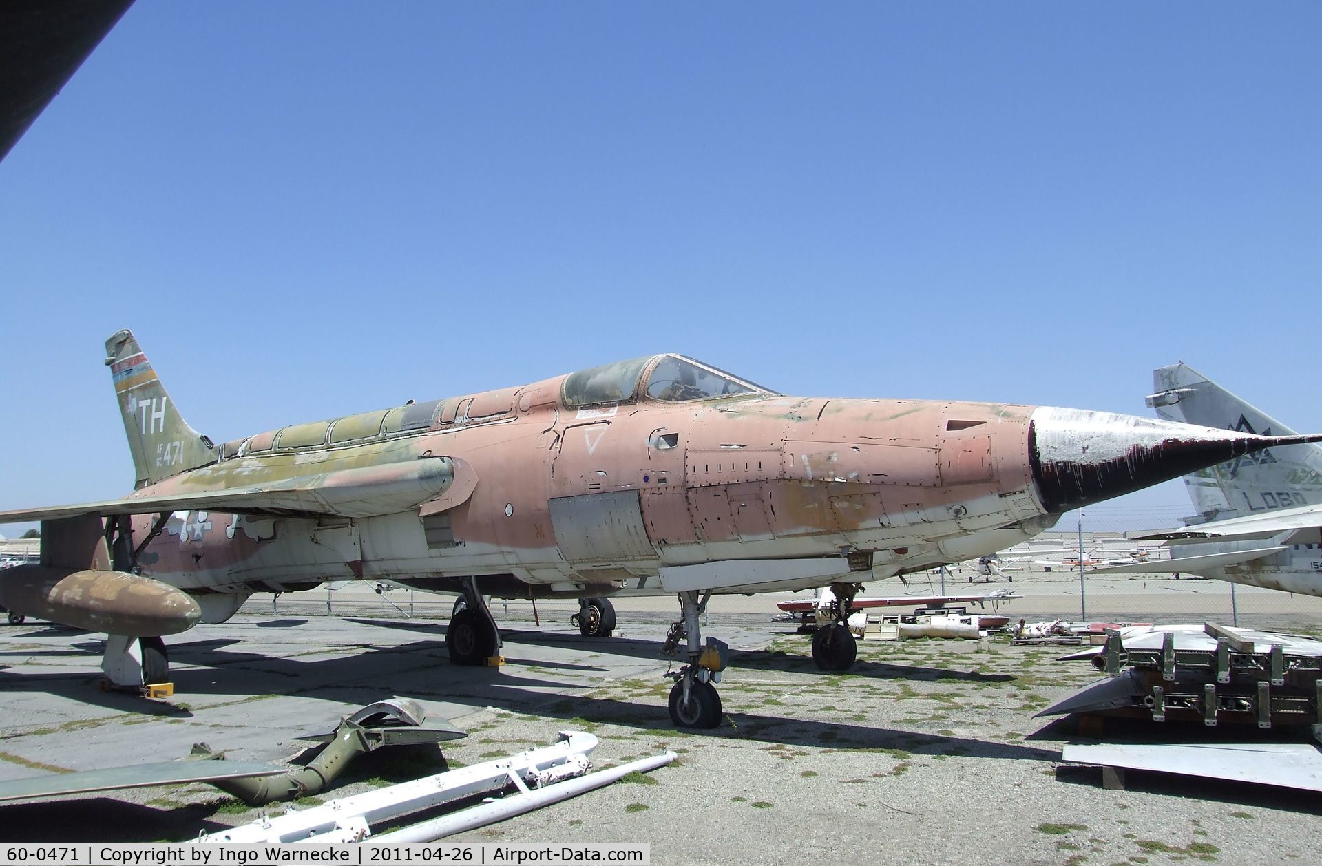 60-0471, 1960 Republic F-105D Thunderchief C/N D159, Republic F-105D Thunderchief 'Thunderstick II' at the Yanks Air Museum, Chino CA