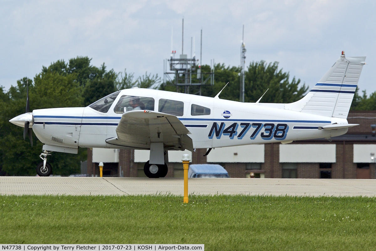 N47738, 1977 Piper PA-28R-201 Cherokee Arrow III C/N 28R-7837003, At 2017 EAA AirVenture at Oshkosh