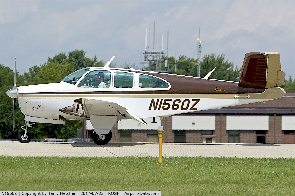 N1560Z, 1961 Beech P35 Bonanza C/N D-6863, At 2017 EAA AirVenture at Oshkosh