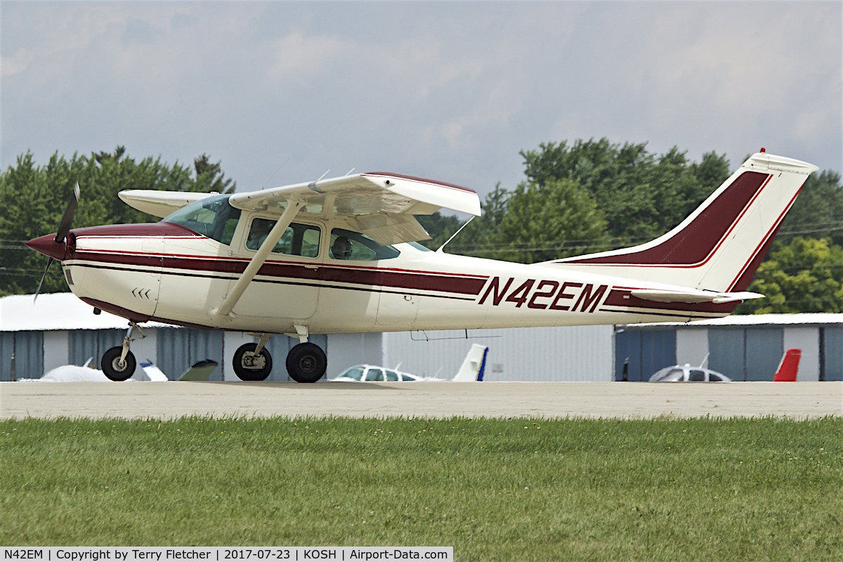 N42EM, 1967 Cessna 182L Skylane C/N 18258542, At 2017 EAA AirVenture at Oshkosh
