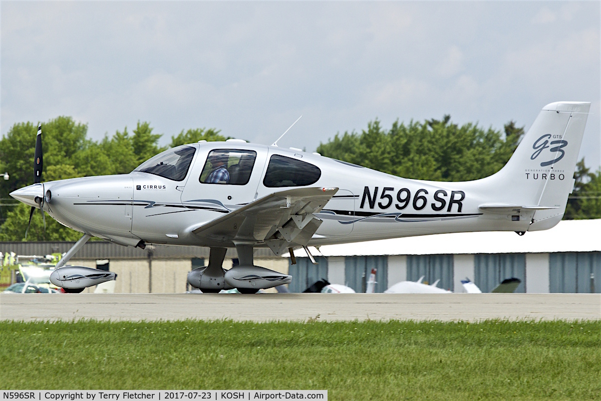 N596SR, 2007 Cirrus SR22 G3 GTS Turbo C/N 2795, At 2017 EAA AirVenture at Oshkosh