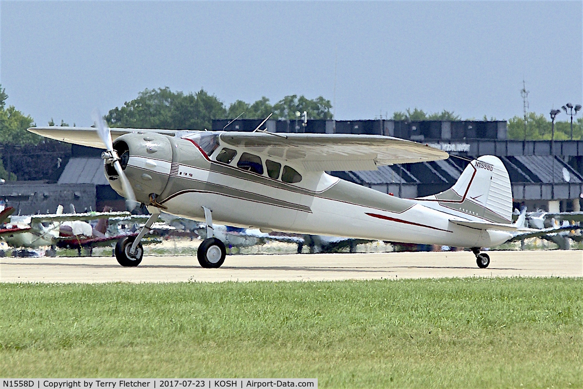 N1558D, 1952 Cessna 195 C/N 7780, At  2017 EAA AirVenture at Oshkosh