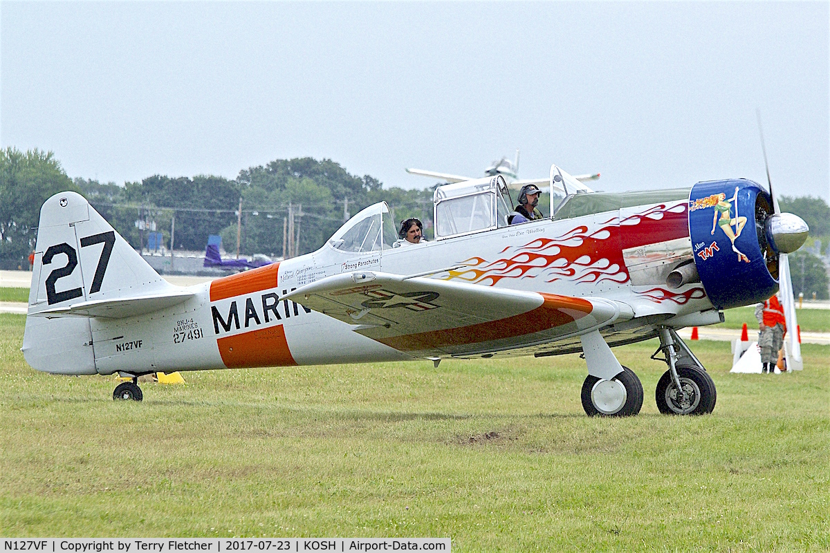 N127VF, 1943 North American AT-6C Texan C/N 88-12827, at 2017 EAA AirVenture at Oshkosh