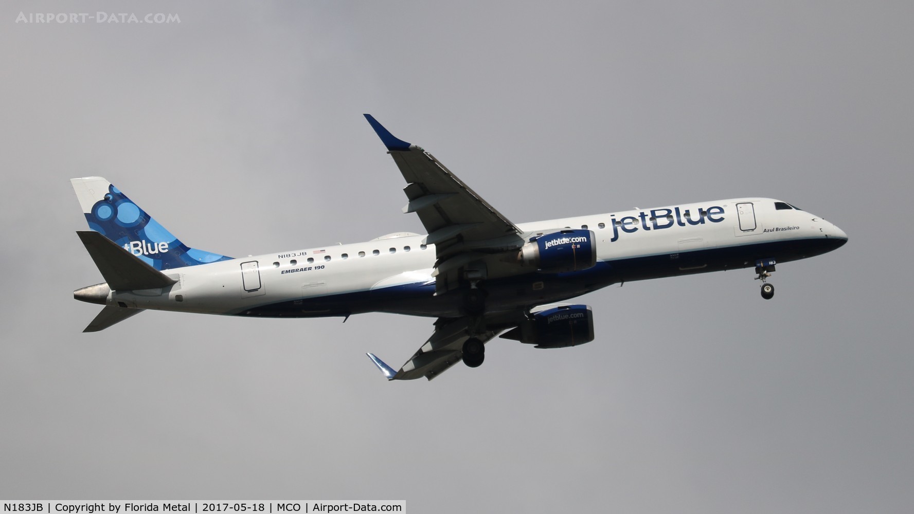 N183JB, 2005 Embraer 190AR (ERJ-190-100IGW) C/N 19000007, Jet Blue