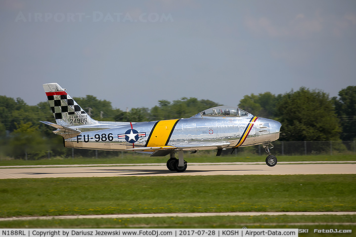 N188RL, 1952 North American F-86F Sabre C/N 191-682, North American F-86F (CWF86-F-30-NA) Sabre 