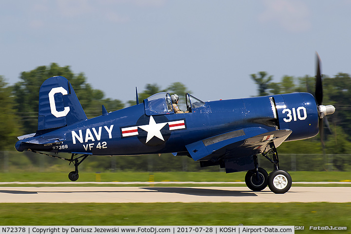 N72378, 1946 Vought F4U-4 Corsair C/N 9542, Chance Vought F4U-4 Corsair  C/N 97388, NX72378