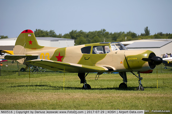 N60516, 1977 Yakovlev Yak-18T C/N 7200315, Yakovlev Yak-18T  C/N 7200315, N60516