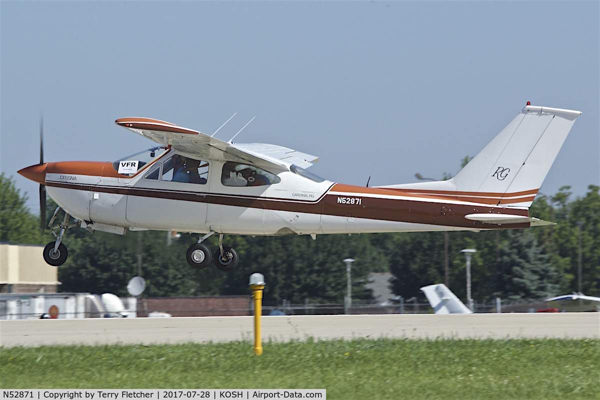 N52871, 1977 Cessna 177RG Cardinal C/N 177RG1294, At 2017 EAA AirVenture at Oshkosh
