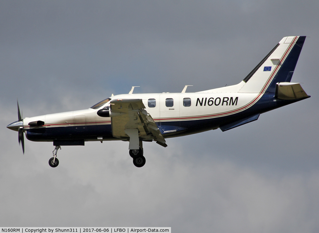 N160RM, 1992 Socata TBM-700 C/N 0063, Landing rwy 32L