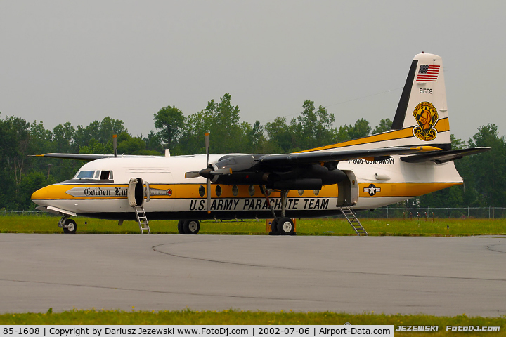 85-1608, 1984 Fokker C-31A (F27-400M) Troopship C/N 10668, C-31A Troopship (F-27-400M) 85-1608 from USAR