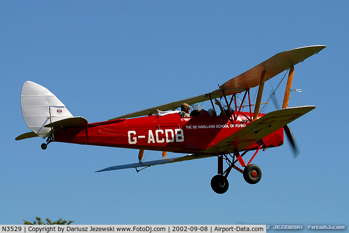 N3529, 1945 De Havilland DH-82A Tiger Moth II Tiger Moth II C/N 86556, De Havilland Tiger Moth DH-82A C/N PG647, N3529