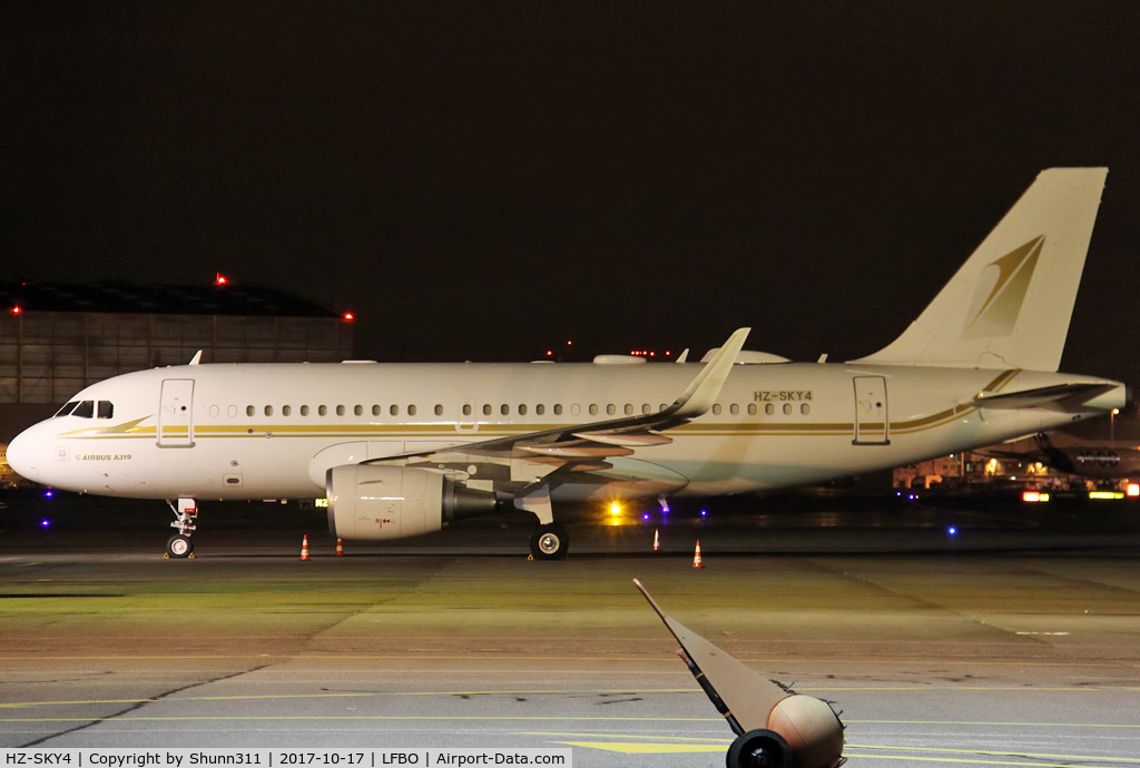 HZ-SKY4, 2015 Airbus A319-115(CJ) C/N 6727, Parked at the General Aviation...