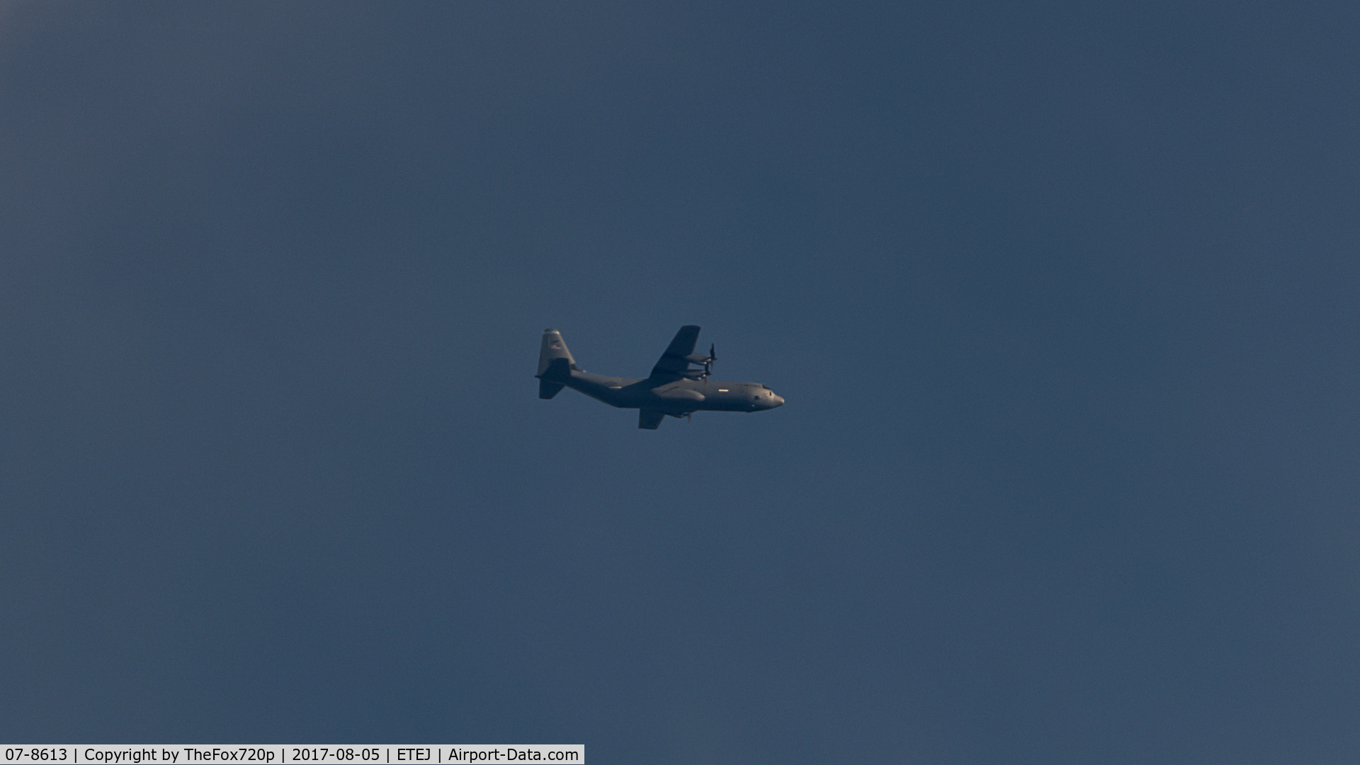 07-8613, 2004 Lockheed Martin C-130J-30 Super Hercules C/N 382-5624, Flying back from Grafenwoehr Training Area to Ramstein.