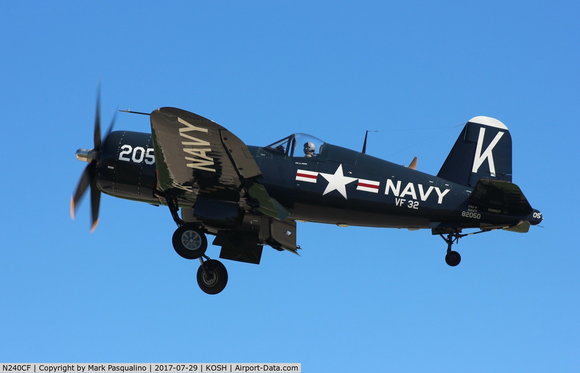 N240CF, 1945 Vought F4U-4 Corsair C/N 9513, Vought F4U-4