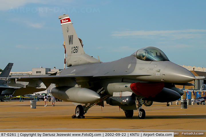 87-0261, 1987 General Dynamics F-16CM Fighting Falcon C/N 5C-522, F-16C Fighting Falcon 87-0261 WI from 176th FS 115th FW Madison ANG, WI