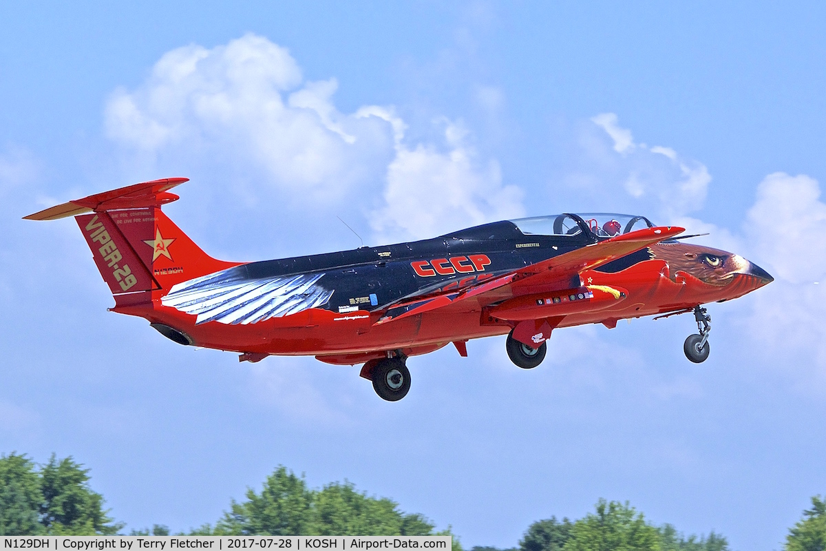 N129DH, 1965 Aero L-29 Delfin C/N 591324, at 2017 EAA AirVenture at Oshkosh