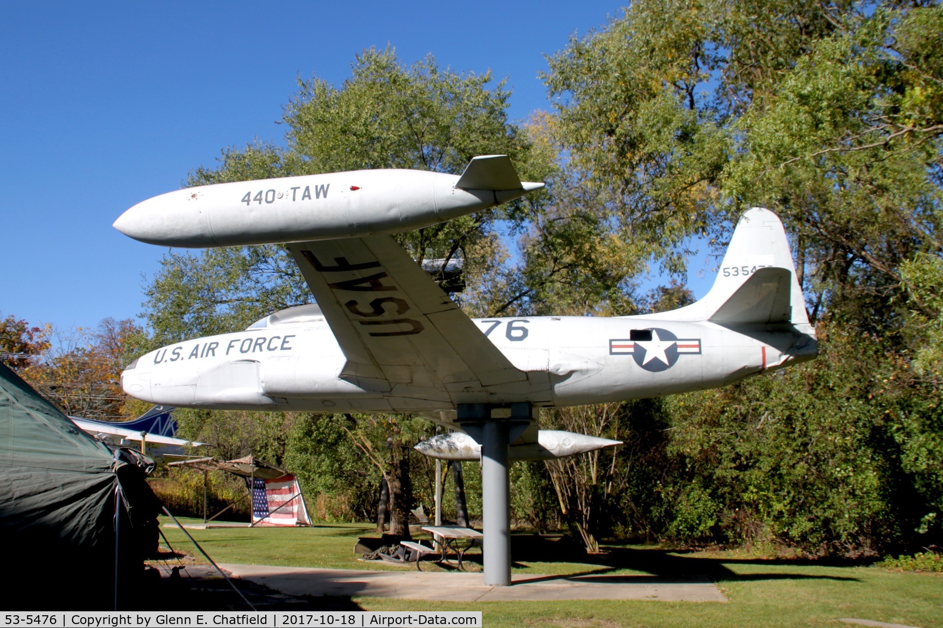 53-5476, 1953 Lockheed T-33A-1-LO Shooting Star C/N 580-8815, Ten years from my first shots, it is now on a post!