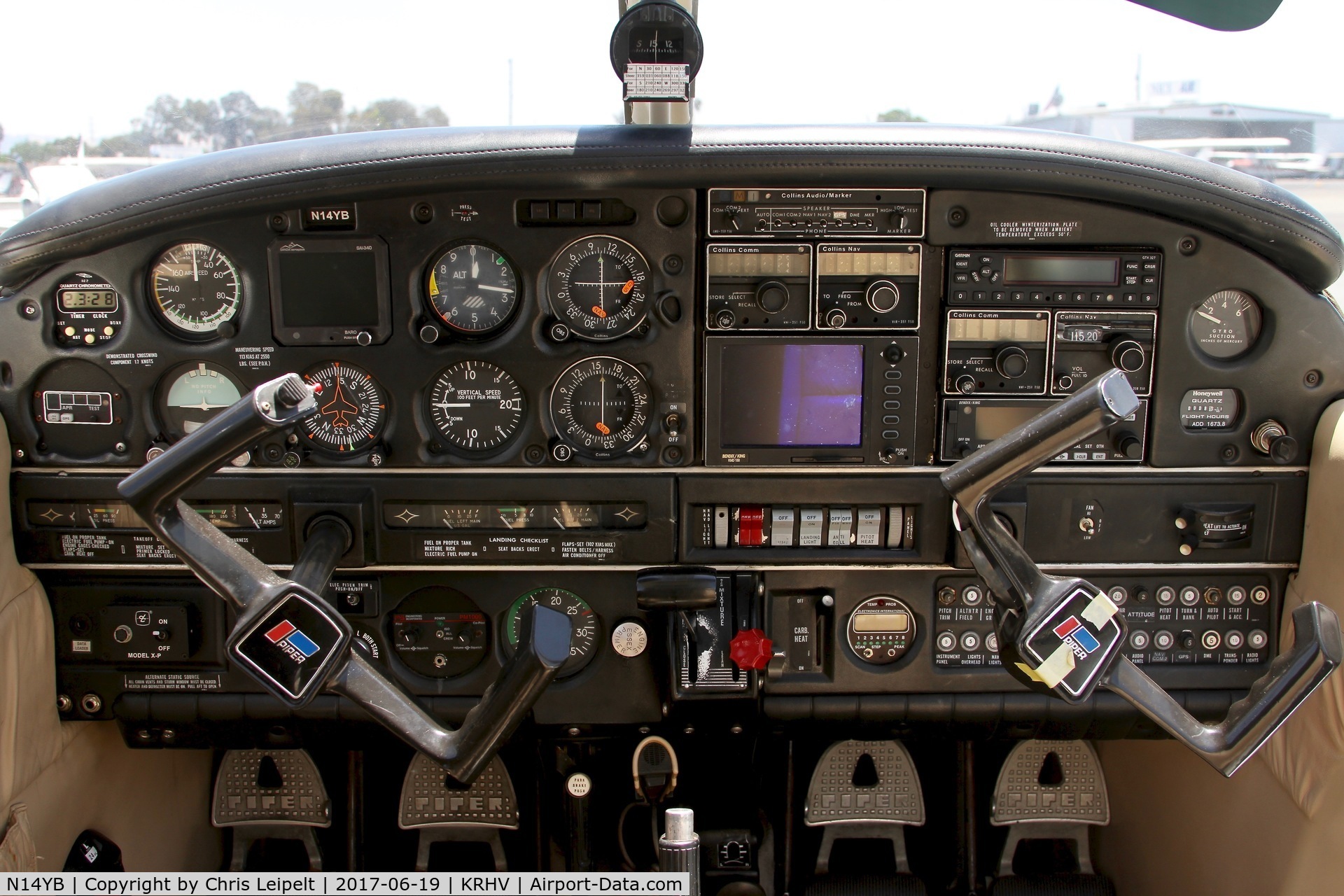 N14YB, 1979 Piper PA-28-181 C/N 28-7990461, Cockpit shot of N14YB, a 1979 Piper PA-28-181 at Reid Hillview Airport, San Jose, CA.