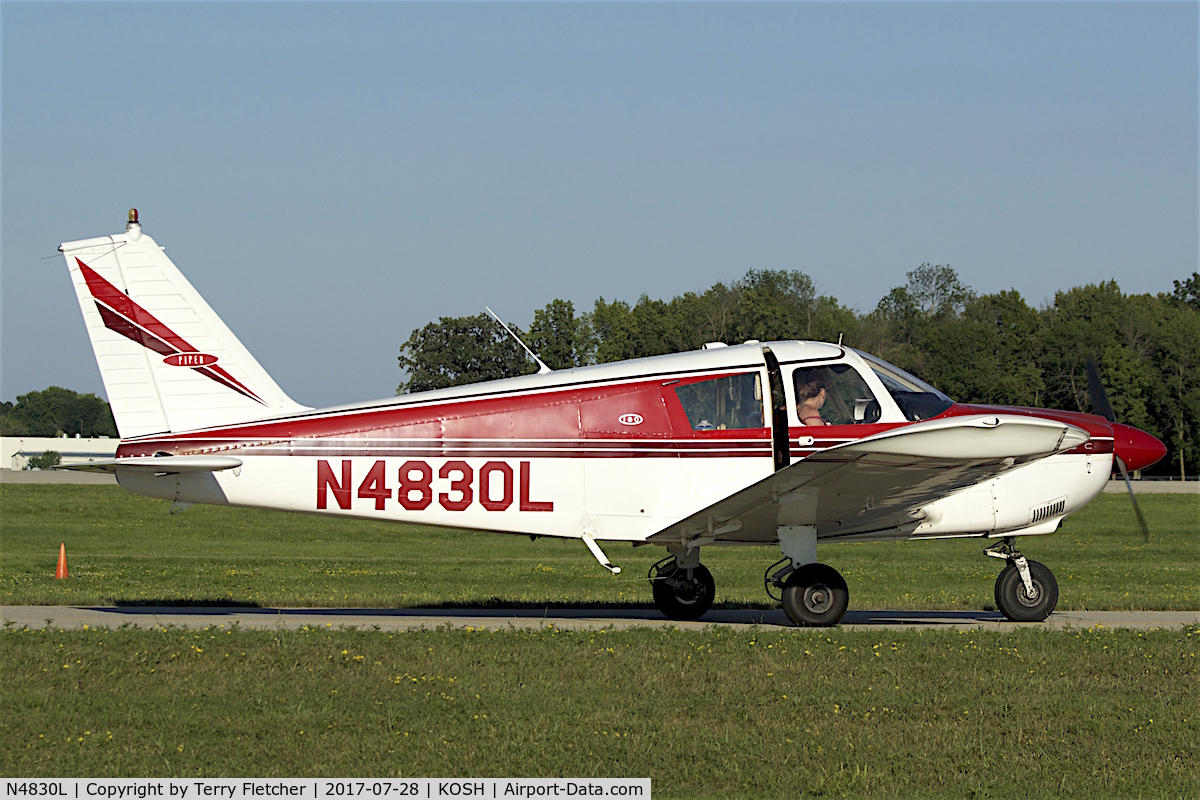 N4830L, 1967 Piper PA-28-180 Cherokee C/N 28-4173, at 2017 EAA AirVenture at Oshkosh