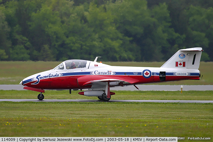 114009, Canadair CT-114 Tutor C/N 1009, CAF CT-114 Tutor 114009 C/N 1009 from Snowbirds Demo Team 15 Wing CFB Moose Jaw, SK