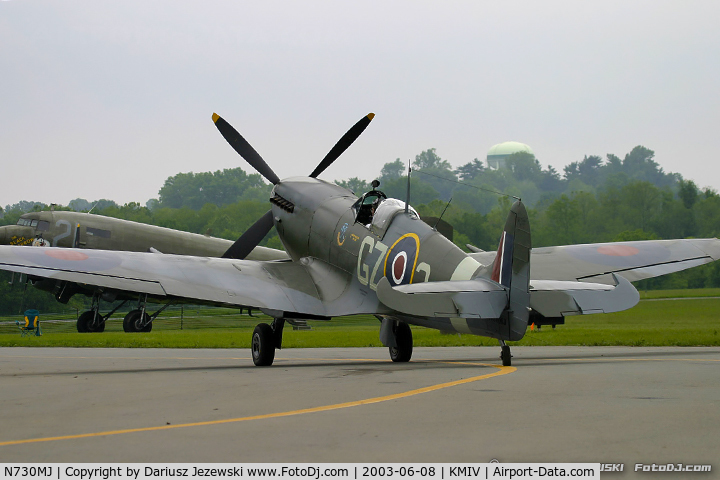 N730MJ, 1943 Supermarine 361 Spitfire HF.IXe C/N CBAF.7243, Supermarine Spitfire Mk IX C/N CBAF 7243, N730MJ