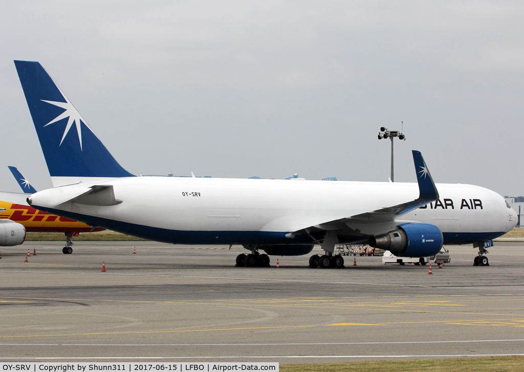 OY-SRV, 2007 Boeing 767-346F C/N 35816, Parked at the General Aviation area...