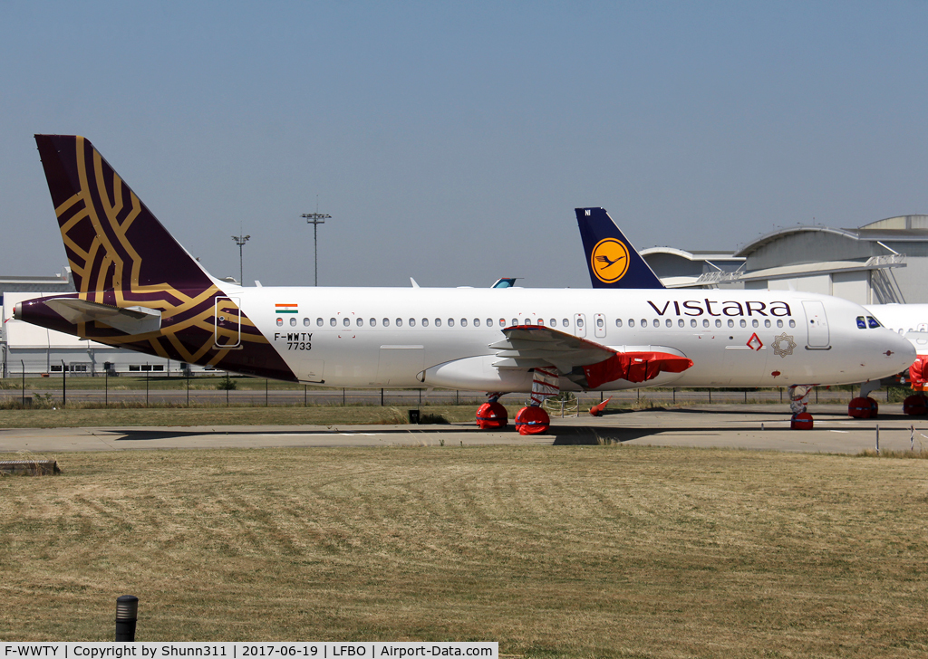 F-WWTY, 2017 Airbus A320-251N C/N 7733, C/n 7733 - To be VT-TNE