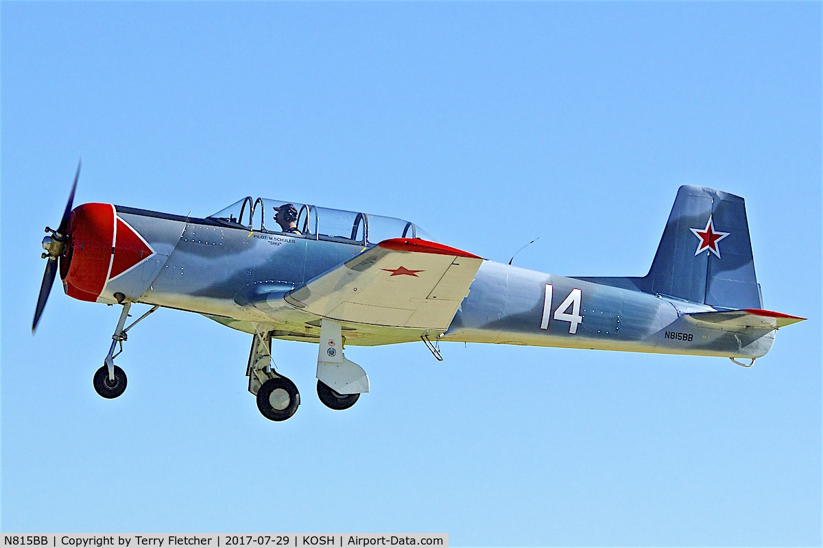 N815BB, 1969 Nanchang CJ-6A C/N 2951216, at 2017 EAA AirVenture at Oshkosh