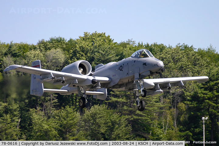 78-0616, Fairchild Republic A-10A Thunderbolt II C/N A10-0236, A-10A Thunderbolt 78-0616 MA from 131st FS 