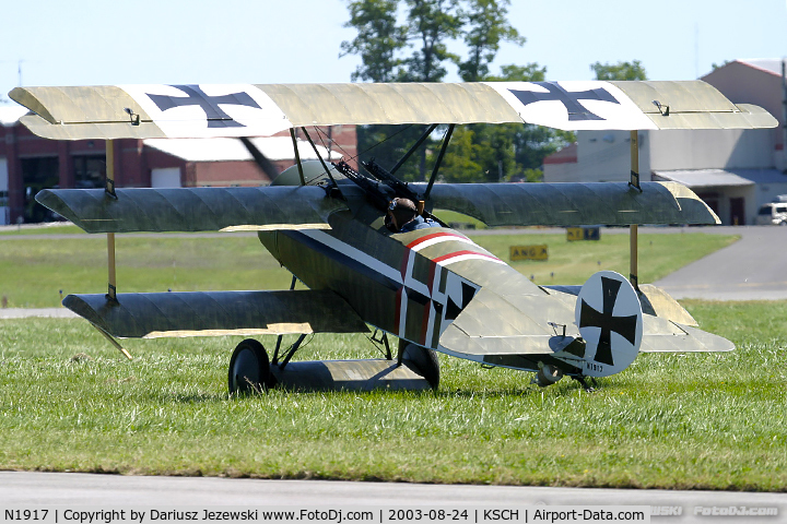 N1917, 1969 Fokker Dr.1 Triplane Replica C/N 101, Fokker DR.I C/N 101, N1917