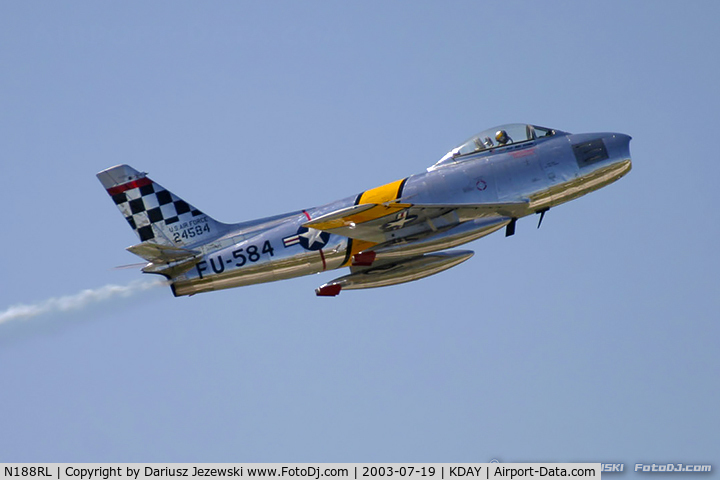 N188RL, 1952 North American F-86F Sabre C/N 191-682, North American F-86F (CWF86-F-30-NA) Sabre 