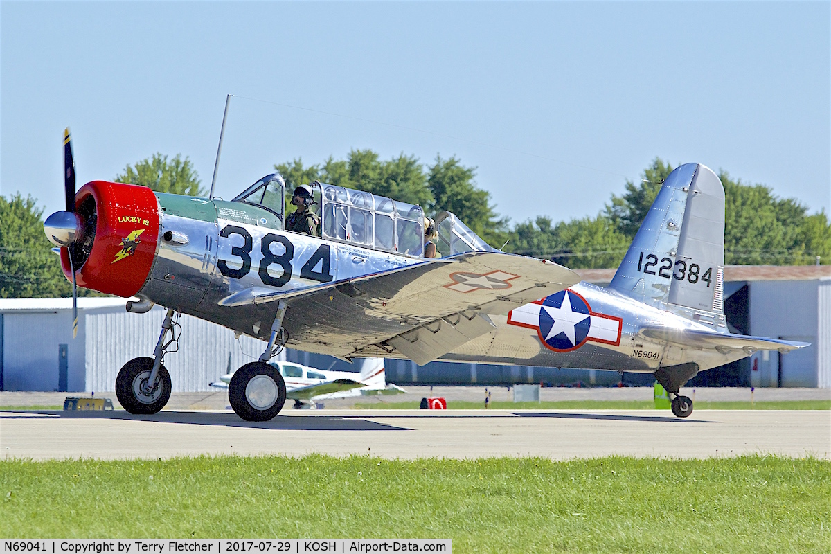 N69041, 1942 Consolidated Vultee BT-13A C/N 6462, at 2017 EAA AirVenture at Oshkosh